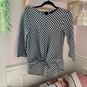 Zara basic gingham top